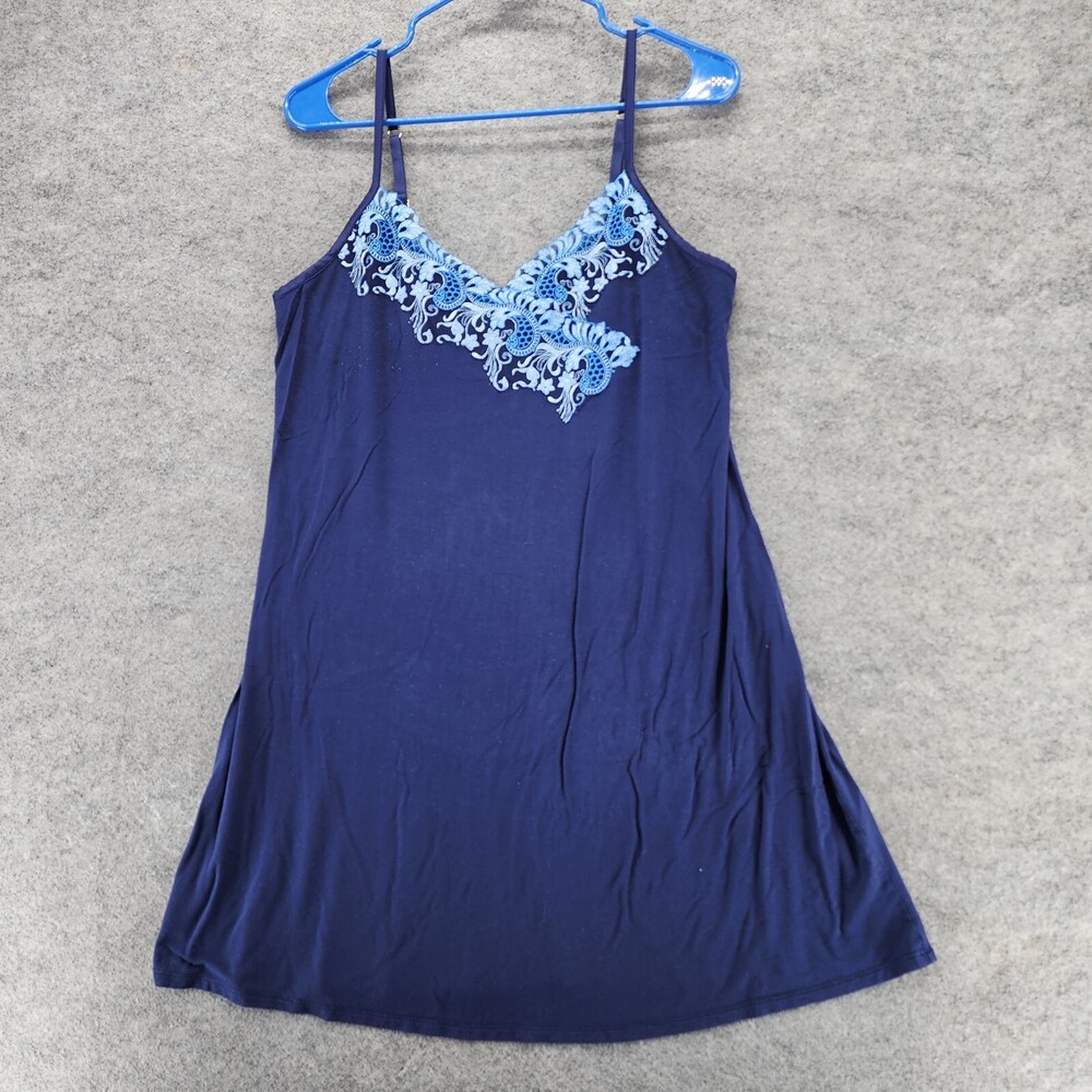 Soma Babydoll Womens Medium Blue Sleeveless V Neck